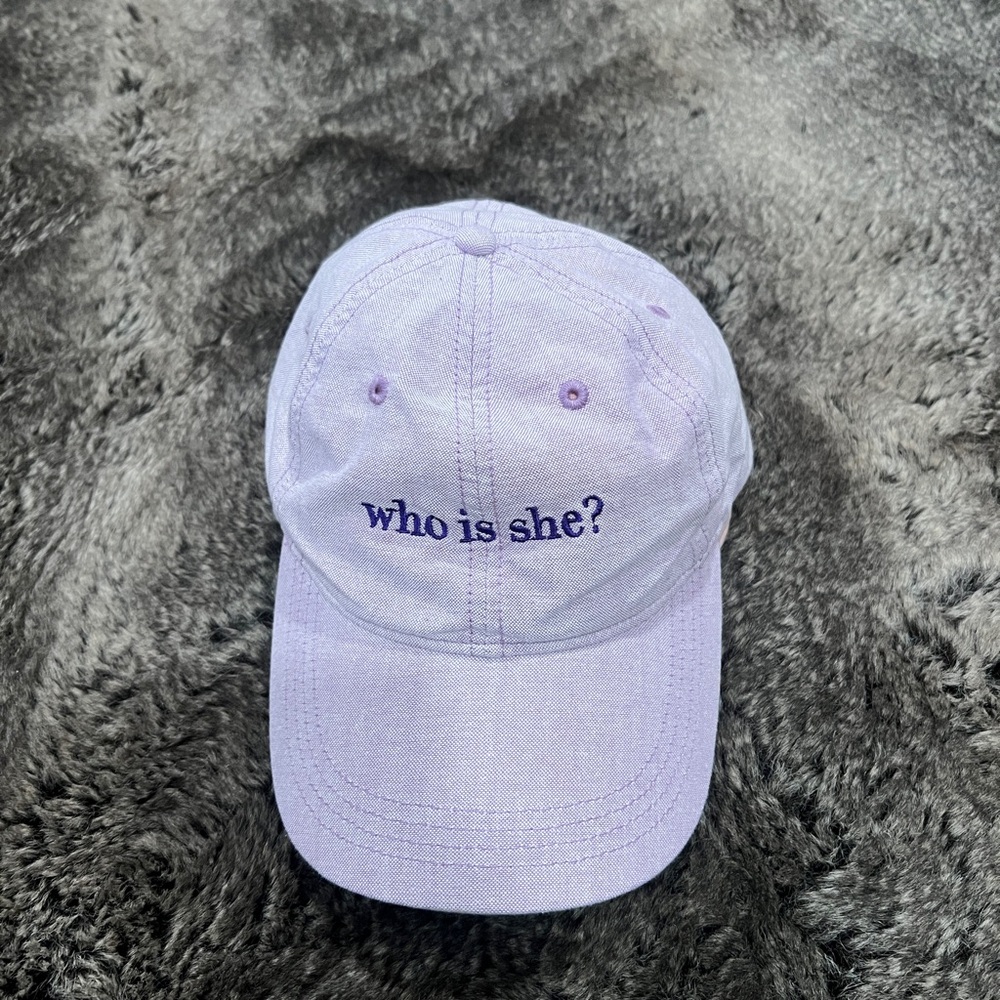 Lavender Baseball Cap with Embroidered Text